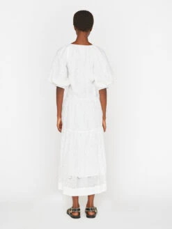 V-Neck Puff Sleeve Maxi Dress -- Blanc -Chic Attire Store LWWD0689 BLANC FRSU23EC WOMENS DAY 04 0848HR