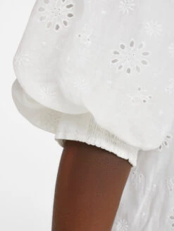 V-Neck Puff Sleeve Maxi Dress -- Blanc -Chic Attire Store LWWD0689 BLANC FRSU23EC WOMENS DAY 04 0850HR