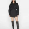 Wrap Mini Dress -- Noir 1 Wrap Mini Dress -- Noir -Chic Attire Store LWWD0696 NOIR FRSU23EC II WOMENS DAY 01 0297HR1