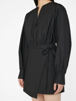 Wrap Mini Dress -- Noir -Chic Attire Store LWWD0696 NOIR FRSU23EC II WOMENS DAY 01 0333HR1