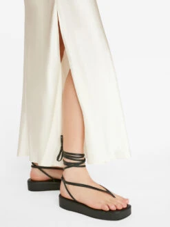 Pleated Cami Dress -- Bone -Chic Attire Store LWWD0704 BONE FRSU23EC WOMENS DAY 03 0548HR