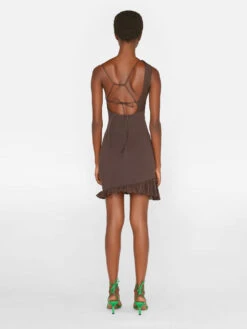 Asymmetrical Mini Dress -- Chocolate Brown 14 Asymmetrical Mini Dress -- Chocolate Brown -Chic Attire Store LWWD0709 CHOCOLATE BROWN FRSU23EC WOMENS DAY 05 1044LR