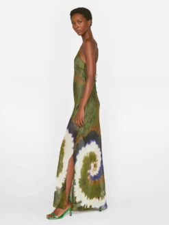 Sheer Tie Dye Cami Dress -- Fatigue Multi -Chic Attire Store LWWD0711 FATIGUE MULTI FRSU23EC WOMENS DAY 05 1083HR