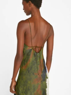 Sheer Tie Dye Cami Dress -- Fatigue Multi -Chic Attire Store LWWD0711 FATIGUE MULTI FRSU23EC WOMENS DAY 05 1091HR