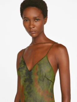 Sheer Tie Dye Cami Dress -- Fatigue Multi -Chic Attire Store LWWD0711 FATIGUE MULTI FRSU23EC WOMENS DAY 05 1095HR