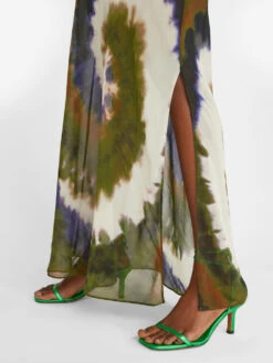 Sheer Tie Dye Cami Dress -- Fatigue Multi -Chic Attire Store LWWD0711 FATIGUE MULTI FRSU23EC WOMENS DAY 05 1098HR