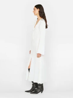 Tie Front Bell Sleeve Dress -- Off White -Chic Attire Store LWWD0719 OFF WHITE FRSU23EC II WOMENS DAY 02 0168HR
