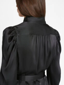 Gillian Long Sleeve Mini Dress -- Noir 11 Gillian Long Sleeve Mini Dress -- Noir -Chic Attire Store LWWD0753 NOIR 1068