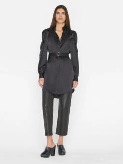 Gillian Long Sleeve Mini Dress -- Noir