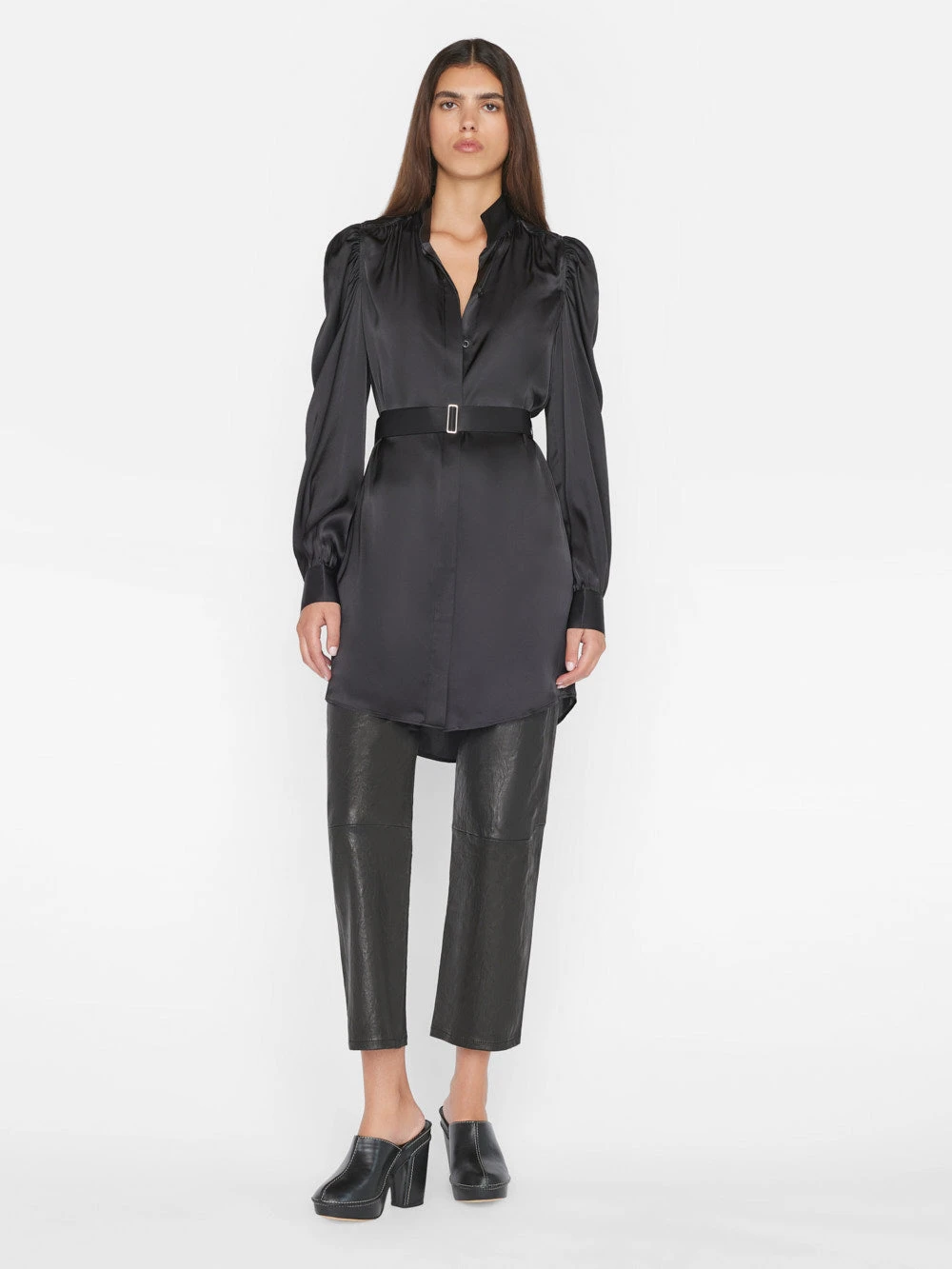 Gillian Long Sleeve Mini Dress -- Noir 3 Gillian Long Sleeve Mini Dress -- Noir