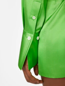 Strong Shoulder Mini Dress -- Bright Peridot -Chic Attire Store LWWD2708 BRIGHT PERIDOT FRSU23EC WOMENS DAY 04 0586HR