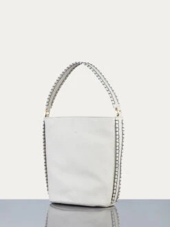 Le Artisan Bucket Bag -- Off White -Chic Attire Store LWX512 OFFW 2copy
