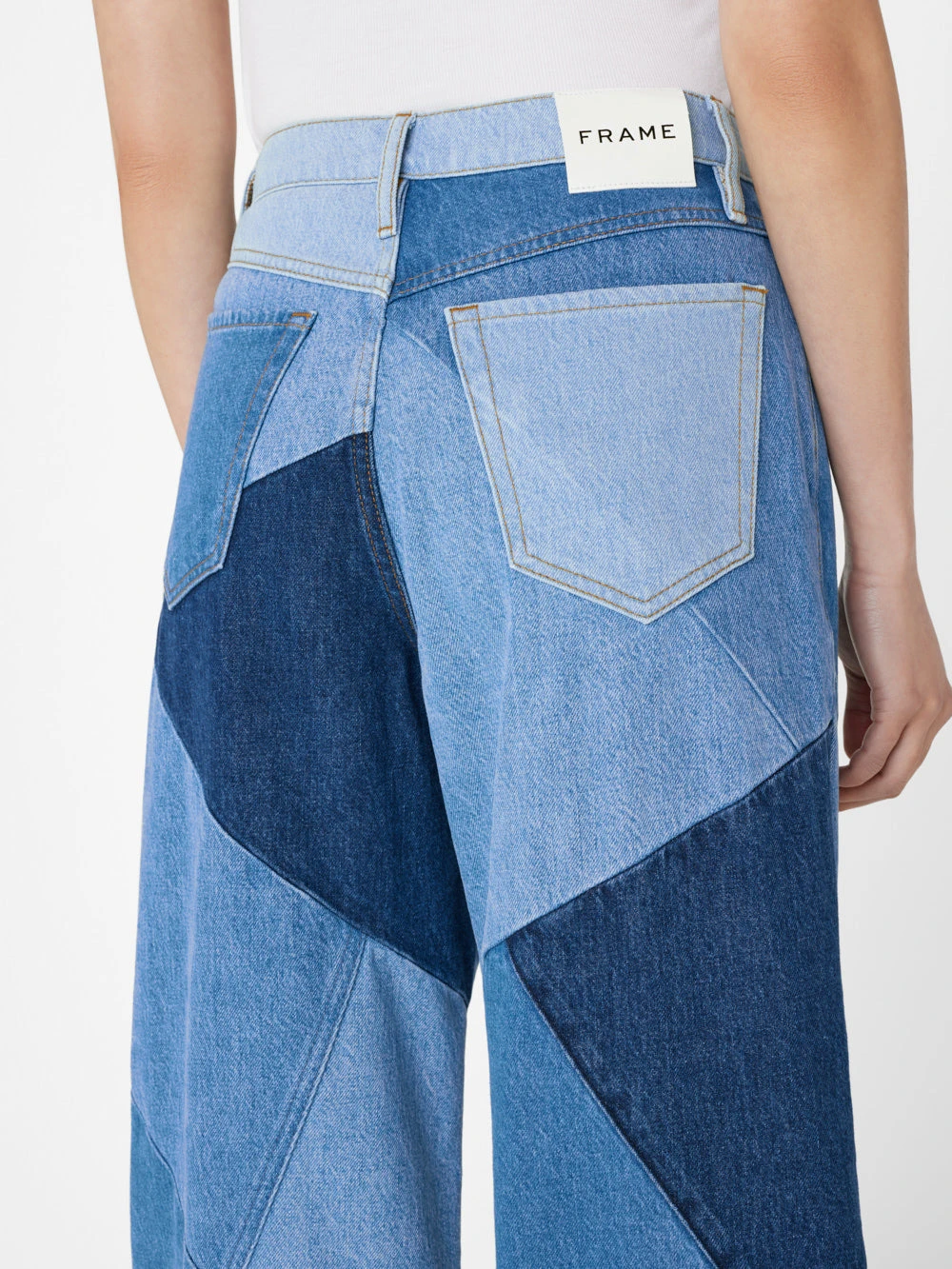 Patchwork Le High 'N' Tight Wide Leg -- Blue Compilation 6 Patchwork Le High 'N' Tight Wide Leg -- Blue Compilation - Image 4