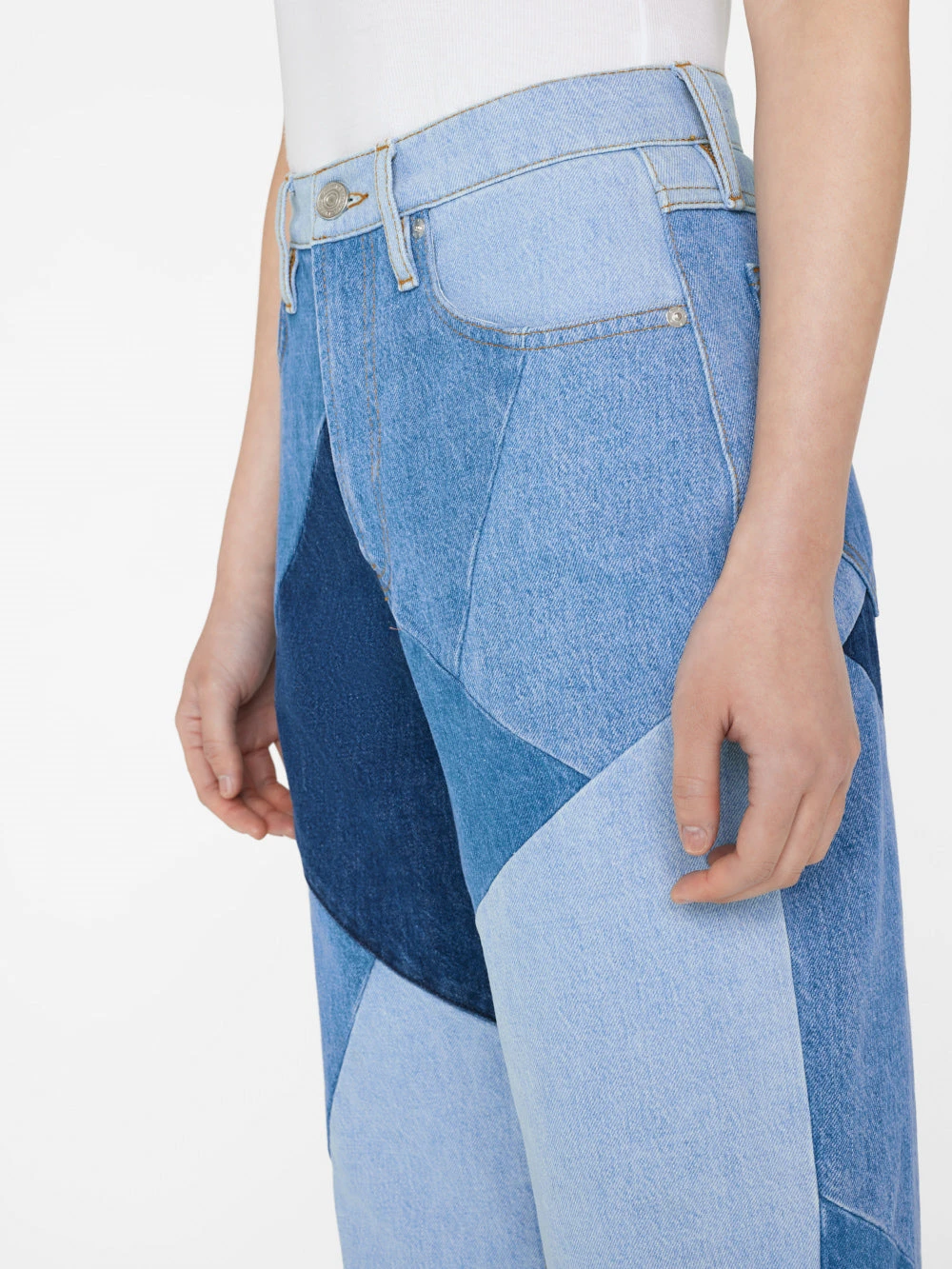 Patchwork Le High 'N' Tight Wide Leg -- Blue Compilation 7 Patchwork Le High 'N' Tight Wide Leg -- Blue Compilation - Image 5