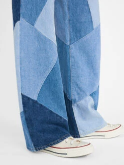 Patchwork Le High 'N' Tight Wide Leg -- Blue Compilation 12 Patchwork Le High 'N' Tight Wide Leg -- Blue Compilation -Chic Attire Store PHNTWL727 BLUE COMPILATION FRSU23EC II WOMENS DAY 01 0657HR