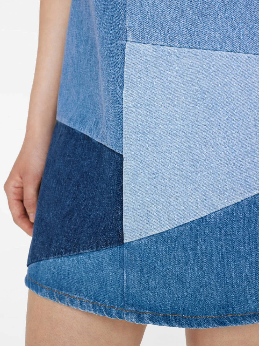 Patchwork Micro Flare Denim Dress -- Blue Compilation 6 Patchwork Micro Flare Denim Dress -- Blue Compilation - Image 4