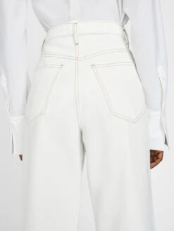 Rolled High Rise Wide Leg -- Ecru -Chic Attire Store RHRWL728 ECRU FRSP23EC WOMENS DAY 01 0018HR