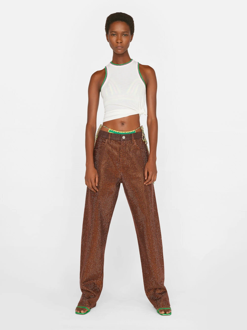 Crystal Slouchy Straight Leg Jean -- Chocolate Brown 4 Crystal Slouchy Straight Leg Jean -- Chocolate Brown - Image 2