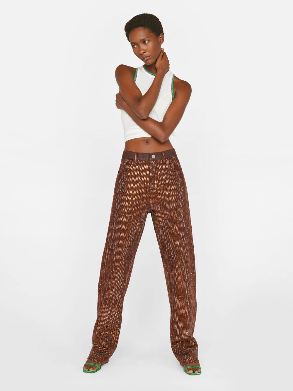 Crystal Slouchy Straight Leg Jean -- Chocolate Brown 11 Crystal Slouchy Straight Leg Jean -- Chocolate Brown - Image 9