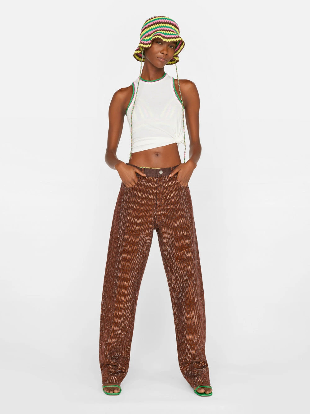Crystal Slouchy Straight Leg Jean -- Chocolate Brown 12 Crystal Slouchy Straight Leg Jean -- Chocolate Brown - Image 10
