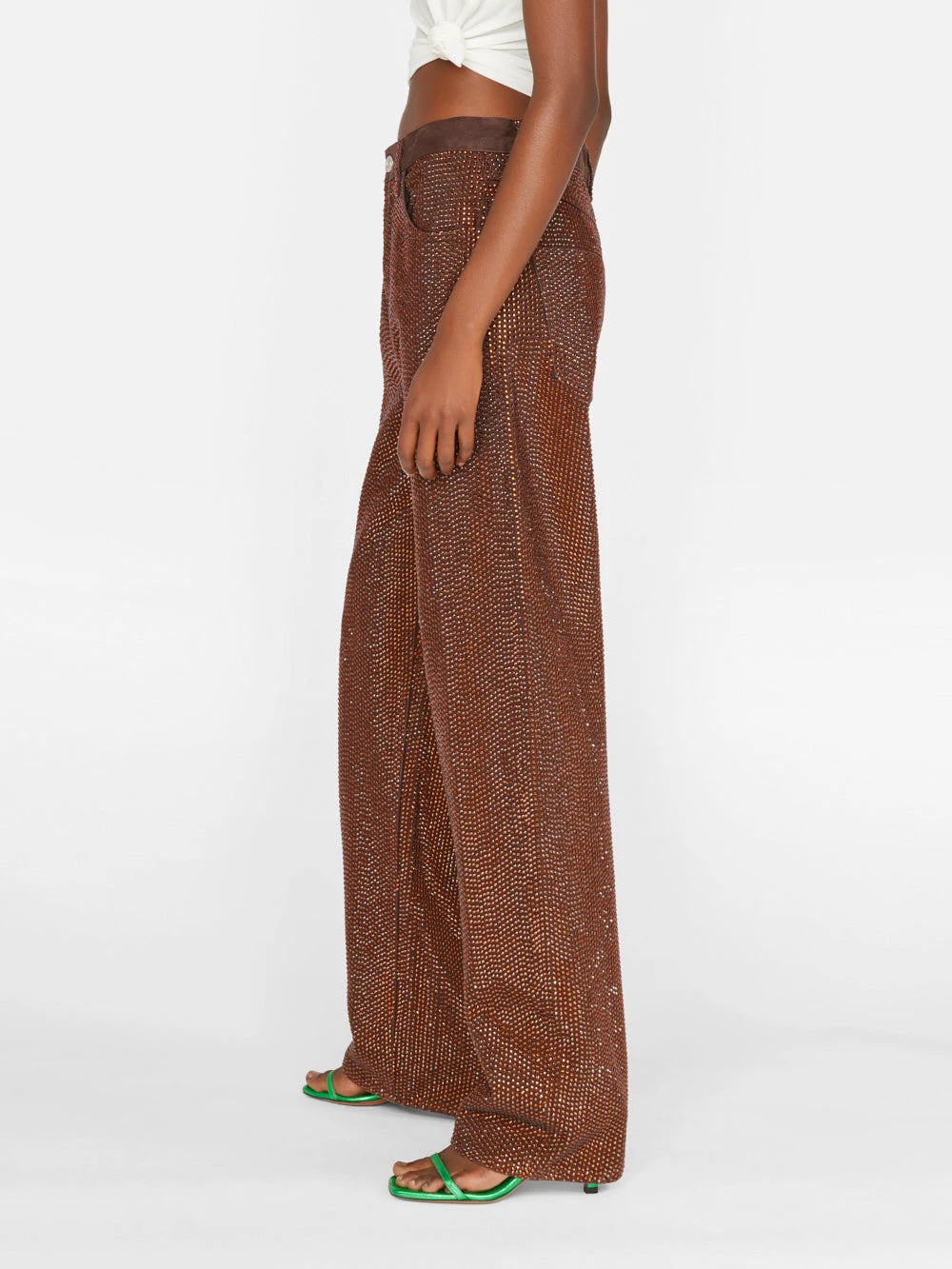 Crystal Slouchy Straight Leg Jean -- Chocolate Brown 9 Crystal Slouchy Straight Leg Jean -- Chocolate Brown - Image 7