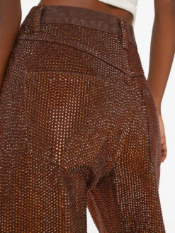 Crystal Slouchy Straight Leg Jean -- Chocolate Brown 17 Crystal Slouchy Straight Leg Jean -- Chocolate Brown -Chic Attire Store SSSTL728 CHOCOLATE BROWN FRSU23EC WOMENS DAY 05 0926HR