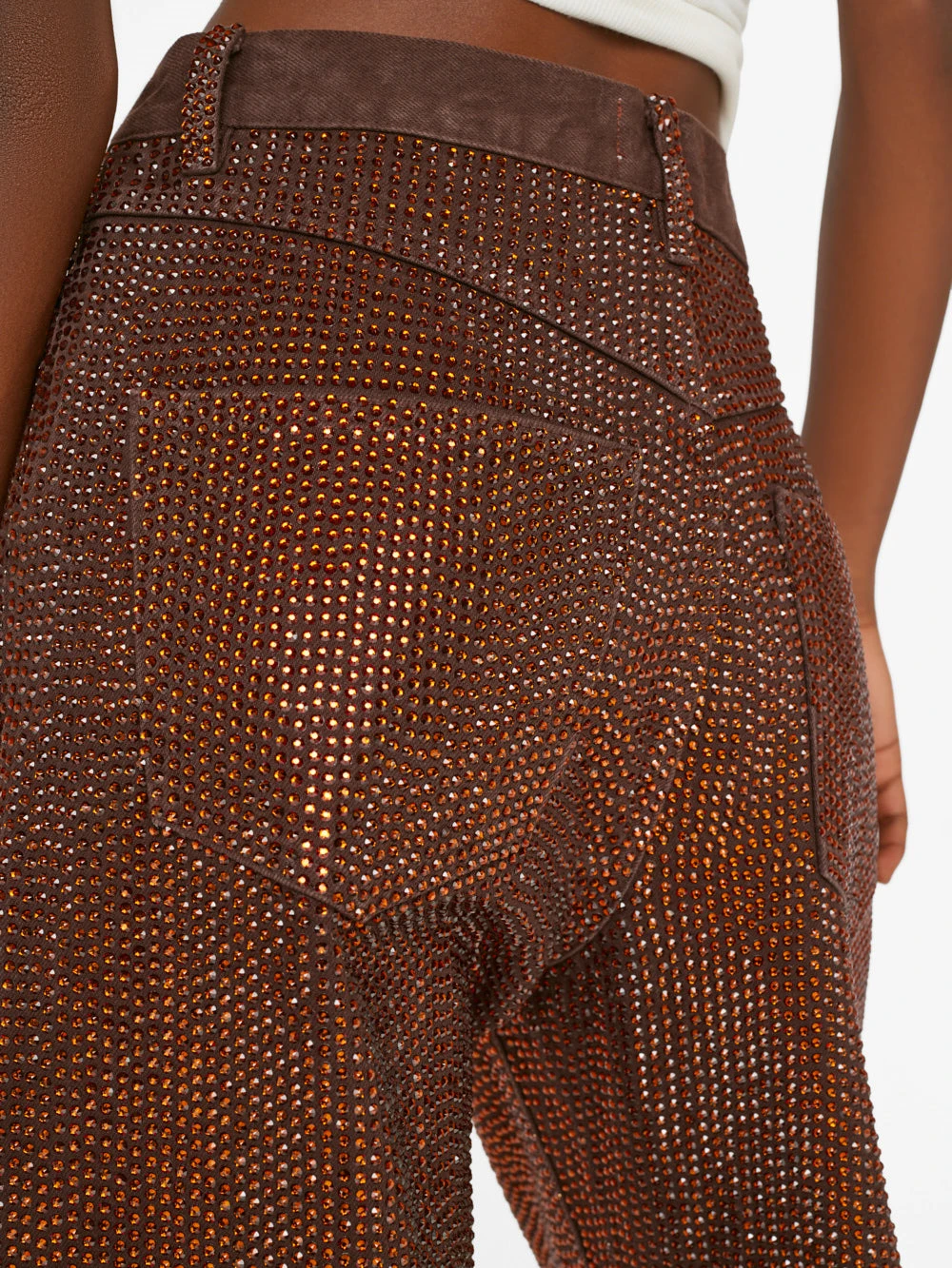 Crystal Slouchy Straight Leg Jean -- Chocolate Brown 8 Crystal Slouchy Straight Leg Jean -- Chocolate Brown - Image 6