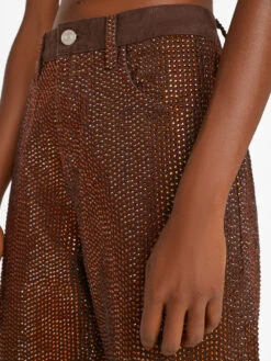 Crystal Slouchy Straight Leg Jean -- Chocolate Brown 14 Crystal Slouchy Straight Leg Jean -- Chocolate Brown -Chic Attire Store SSSTL728 CHOCOLATE BROWN FRSU23EC WOMENS DAY 05 0927HR