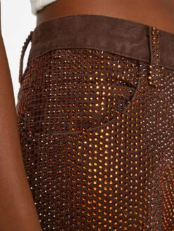 Crystal Slouchy Straight Leg Jean -- Chocolate Brown 15 Crystal Slouchy Straight Leg Jean -- Chocolate Brown -Chic Attire Store SSSTL728 CHOCOLATE BROWN FRSU23EC WOMENS DAY 05 0928HR