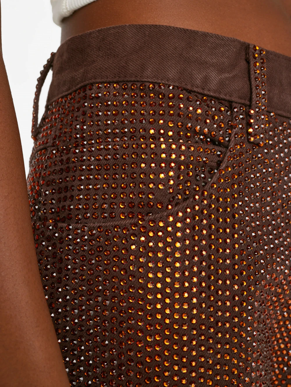 Crystal Slouchy Straight Leg Jean -- Chocolate Brown 6 Crystal Slouchy Straight Leg Jean -- Chocolate Brown - Image 4