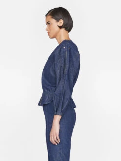 Slouchy Zip Up Jacket -- Rinse -Chic Attire Store WF23DJA005 RINSE 1287