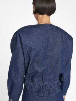 Slouchy Zip Up Jacket -- Rinse -Chic Attire Store WF23DJA005 RINSE 1298