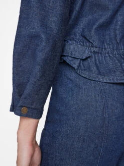 Slouchy Zip Up Jacket -- Rinse -Chic Attire Store WF23DJA005 RINSE 1300