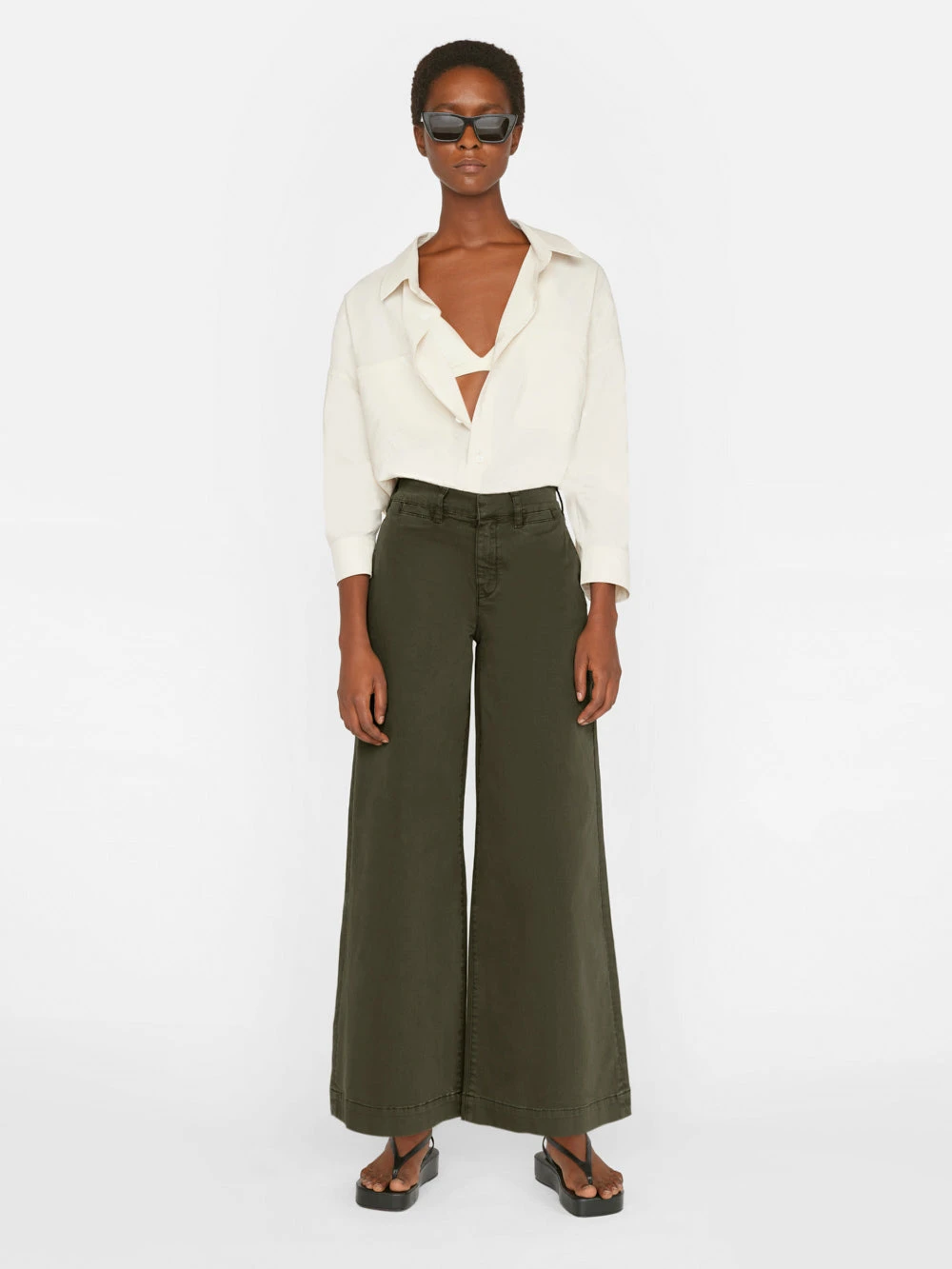 Wide Leg Tomboy Trouser -- Washed Fatigue 4 Wide Leg Tomboy Trouser -- Washed Fatigue - Image 2