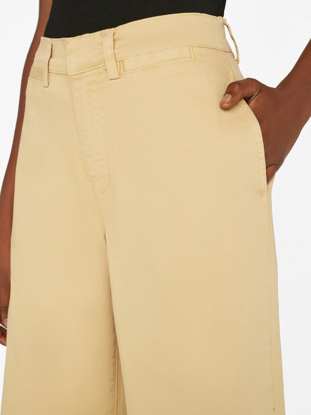 Wide Leg Tomboy Trouser -- Washed Tan 5 Wide Leg Tomboy Trouser -- Washed Tan - Image 3
